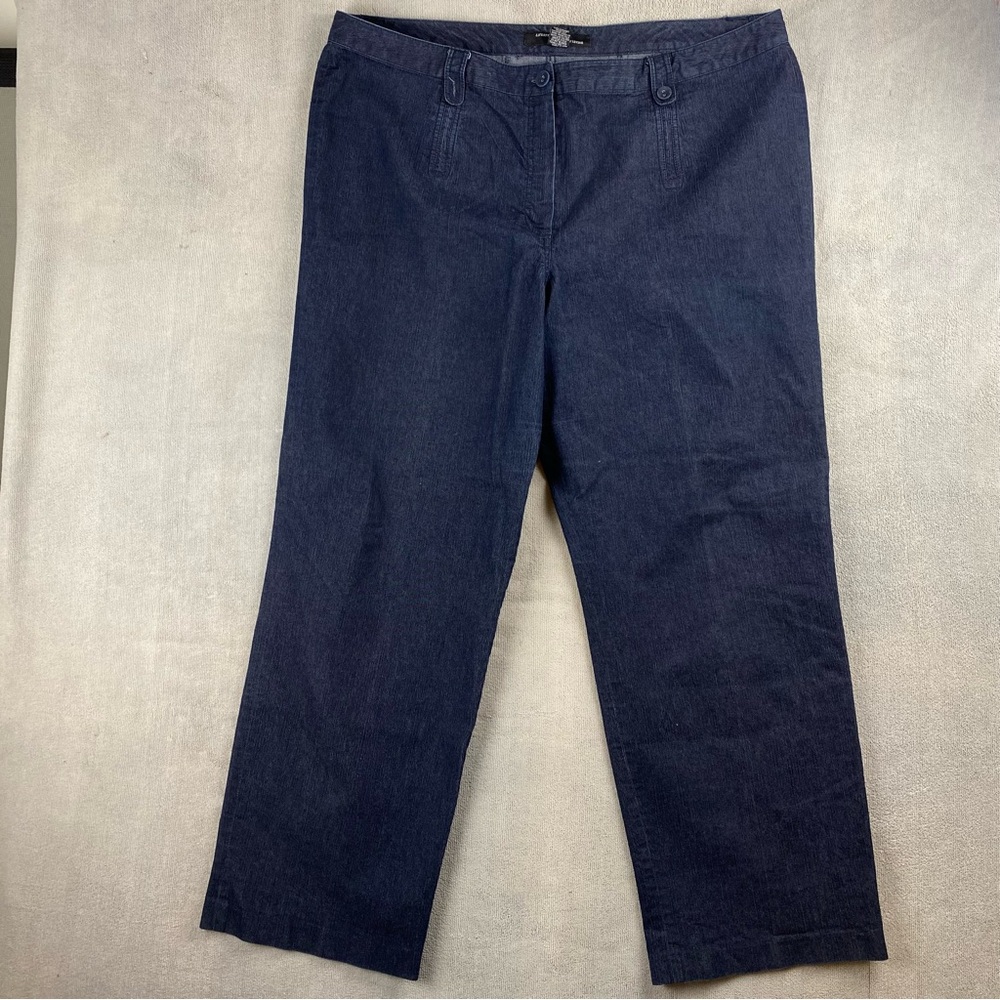 Plus Size, Boho, High Waisted, Wide Leg Dark Wash Denim Woman's Size 22W